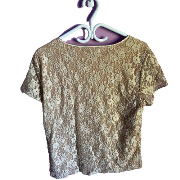 jessica basic nude floral print shirt - Picture 2 of 3